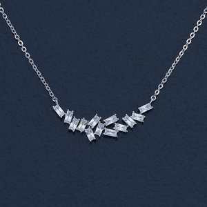 Collier en argent 925, motif boule géométrique, plaqué or 18 carats et rhodium, pierres principales diamant et perle, tendance, lien religieux - Product Image 1