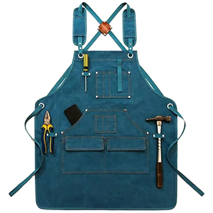 ผ้ากันเปื้อนงานหนักแบบใช้ซ้ำได้ สำหรับงานช่างไม้ งานฝีมือ ร้านอาหาร ครัว พร้อมกระเป๋า ป้องกันสิ่งสกปรก สำหรับใช้ในครัวเรือน - Product Image 5