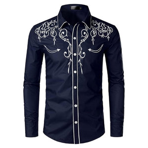 New Design Fashionable Long Sleeve Embroidered <b>Shirts</b> Casual High Quality New Design Customized Breathable Embroidered <b>Shirts</b> - Product Image 1