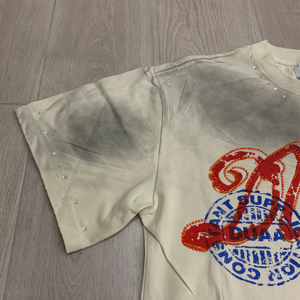 Camiseta DUAA SS Nueva Más Vendida, con Pedrería, Estilo Vintage, Perforada, Transpirable, de Algodón Puro, de Manga Corta - Product Image 5