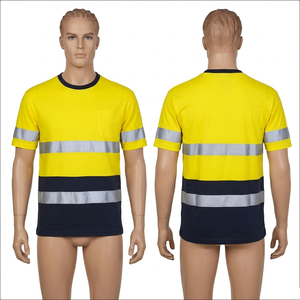 เสื้อยืดนิรภัยผ้าโพลีเอสเตอร์คอตตอนพรีเมียม 260 GSM สีส้มดำ แผงสะท้อนแสง พิมพ์ลายตามสั่ง - Product Image 3