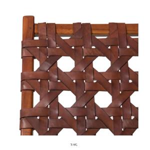 Sillón Reclinable de Madera de Acacia y Cuero Genuino, Dos Plazas, Inflable, Ecológico, Diseño Moderno y Lujoso para Dormitorio - Product Image 3