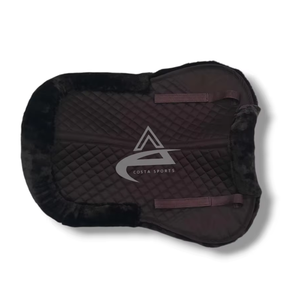 Equestrian Comfortable Faux Fur Half <b>Saddle</b> <b>Pad</b> Quick to Wear Horse Half <b>Pad</b> for Equestrian Sports - Product Image 1