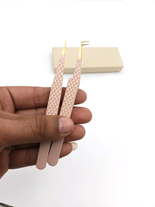 Pinzas aplicadoras de extensión de pestañas de acero inoxidable con etiqueta privada, pinzas de extensión de pestañas, juego de pinzas de 3 uds - Product Image 5