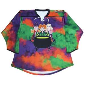 Jersey de hockey de color personalizado de ropa deportiva con número | 100% poliéster transpirable personalizado impreso camiseta de hockey sobre hielo - Product Image 1