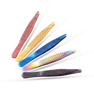 Pinzas de Acero Inoxidable de Alta Gama Personalizadas, Pinzas Largas y Cortas para Cejas, Pinzas Angulares para Depilación, Herramienta de Maquillaje - Product Image 2