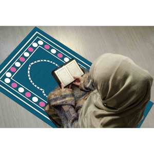 Alfombra de Oración Islámica Azul: Decoración Musulmana para el Hogar, Accesorios para Mezquita, Alfombra Delgada No Tejida - Product Image 5