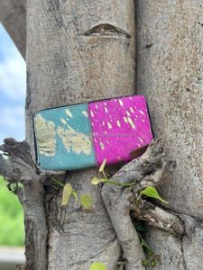 กระเป๋าคลัทช์หนังลายขนนกโลหะสีสันสดใสมีสไตล์แบบใหม่ที่ไม่ซ้ำใครที่ใส่บัตรเอทีเอ็มกระเป๋าคลัทช์หนังขนสัตว์โลหะ - Product Image 3