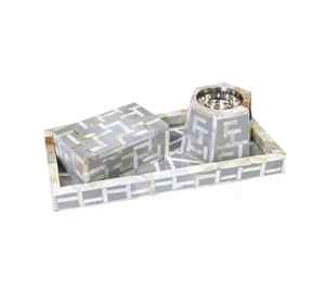 Quemador de incienso Bakhoor de regalo listo para enviar fabricante Mubkhara en India al mejor precio quemador de caja de bandeja de madreperla y resina - Product Image 1