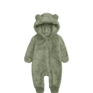 Baby Flannel Fleece <b>Rompers</b> Soft Infant Spring Bodysuit Warm Newborn Sleepwear Quick Dry Breathable - Product Image 1