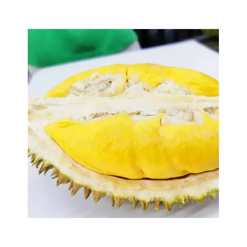 Buah Durian Musang King Tropis Asia Emas Terkenal 100% Asli Tekstur Tebal Krem Manis Stok Tersedia Ekspor dari Malaysia