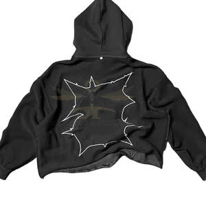 <b>Top</b> Selling Unique Design Over Size <b>Distress</b> Embroidery Hoodies In Wholesale Supplier Embroidery Hoodies - Product Image 5