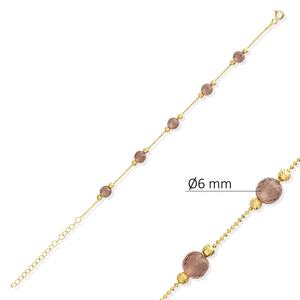 Sultanite Design Round Design <b>Charm</b> <b>Bracelet</b> Turkish Handmade Wholesale 925 Sterling Silver Fine Jewelry for Women - Product Image 2