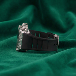 Montre chronographe automatique Iced Baguette Tonneau, cadran squelette, verre saphir, montre mécanique de sport de luxe pour homme - Product Image 2