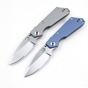 Coltello Tascabile Pieghevole con Manico in Lega di Titanio e Lama CPM-154 per Campeggio e Sopravvivenza - Product Image 1