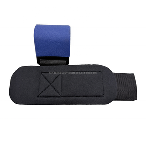 Sangles de poignet rembourrées en néoprène pour la musculation, crochets de traction, poignées de levage robustes avec crochet - Product Image 5