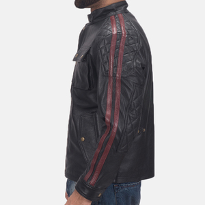 Vestes en cuir véritable personnalisées du Pakistan pour hommes, de haute qualité, en peau de mouton, réversibles, écologiques, pour moto - Product Image 3