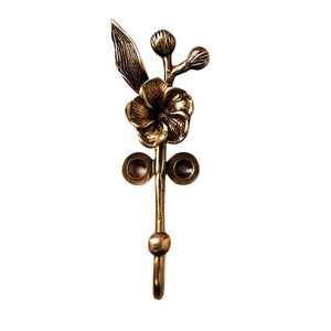Gancho de hierro pulido dorado con diseño floral, llegada en 2026, para organizador de jardín, para armario, para organizador de interiores, para decoración - Product Image 1