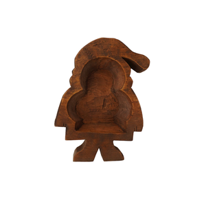 Tazón de masa de Papá Noel de madera de acacia de estilo rústico de alta calidad, tazón decorativo para portavelas, venta al por mayor de Vietnam - Product Image 2