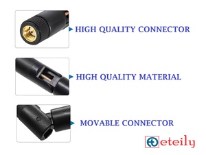 Antena de pato de goma duradera de 315MHz 3dBi con conector móvil SMA (M) de perfil bajo para aplicaciones de comunicación externa - Product Image 2