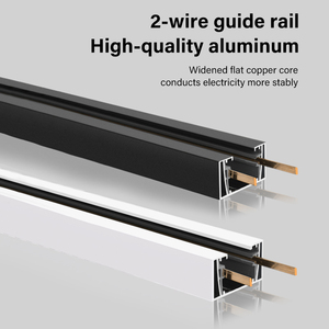 Thiết kế hiện đại 2/3/4 dây nhôm theo dõi đường sắt nhẹ dài 1.5m 1m 2M dẫn đường sắt theo dõi trong đồng trắng và đen - Product Image 6