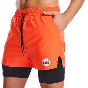 Pantalones Cortos de Gimnasio para Correr, Malla 2 en 1, 7 ", con Forro de Compresión - Product Image 1