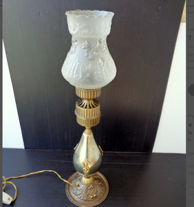 Italian antique brass Table <b>lamp</b> with glass lampshadeb Moroccan table <b>lamp</b> brass light best selling product of 2022 - Product Image 2