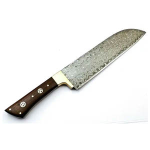 Cuchillo de Chef de Damasco hecho a mano de alta calidad 2025, suministro directo de fábrica, cuchillo de Chef de cocina de Damasco en Qasaab Gloves Company - Product Image 3