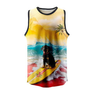 Venta al por mayor de alta calidad de diseño personalizado sublimado camiseta sin mangas para los hombres - Product Image 1