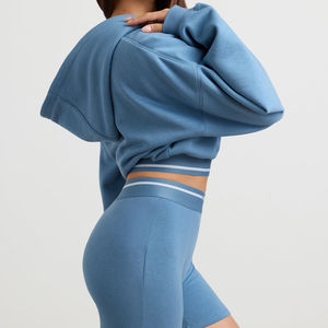 À la mode femmes à capuche et ensemble court décontracté été tenue deux pièces mode survêtement vêtements de détente élégant Activewear Co Ord ensemble - Product Image 3