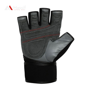 Gants de gymnastique d'haltérophilie en néoprène de sport en gros avec accessoire de fitness de musculation à longue dragonne - Product Image 5