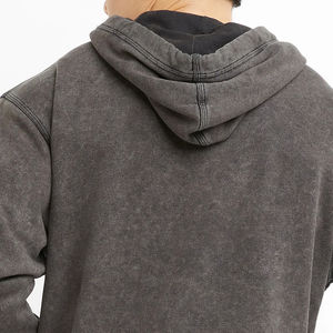Sweat à capuche lourd GSM délavé à l'acide pour hommes, sweat-shirt unisexe décontracté de haute qualité personnalisé pour l'hiver imprimé OEM ODM - Product Image 6