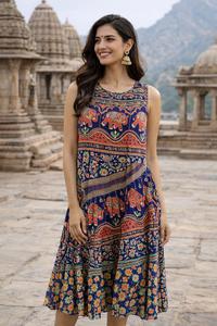 Vestido de Algodón Estampado Naptol de Verano para Mujer, Talla Grande, ODM para Fiestas, Vestido de Algodón sin Mangas para Mujer, Vestido Naptol de Verano - Product Image 3