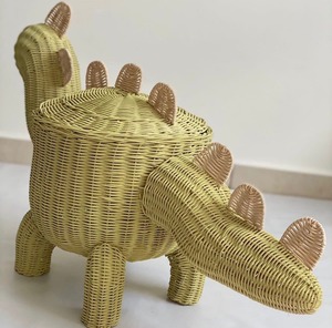 <b>Dinosaur</b>-shaped hamper rattan storage basket containers top selling kid baskets <b>nursery</b> accessory - Product Image 3