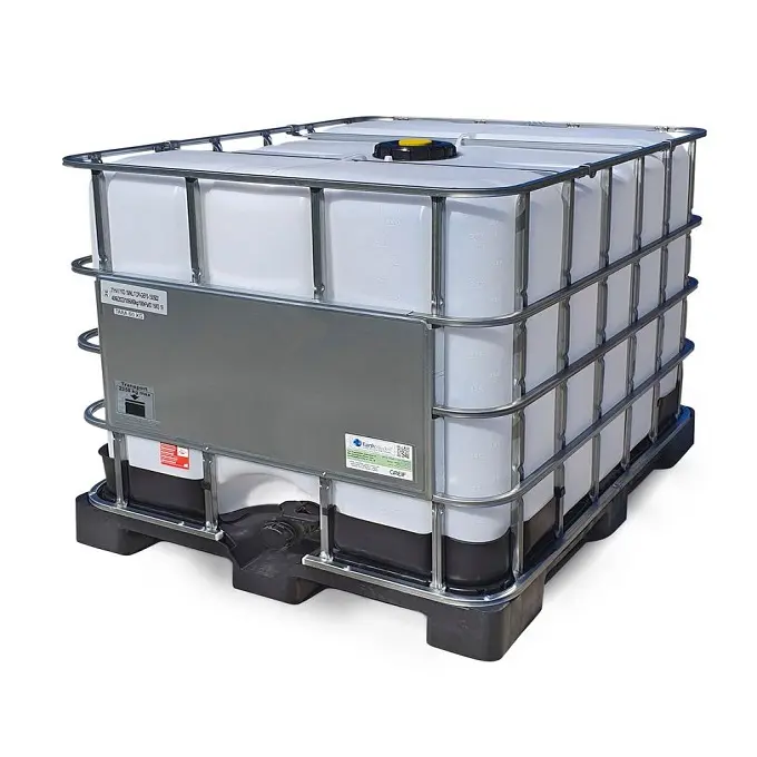 Tanque de água industrial reutilizável 1500l ibc, tanque em massa para tratamento de água e armazenamento/armazenamento intermediário