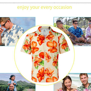 Camisas para hombre, colección de verano 2025, camisas hawaianas de algodón 100% hechas en Pakistán para hombre, camisas hawaianas informales personalizadas con botones de playa - Product Image 6