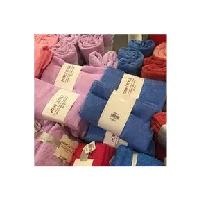 Katoenen Flanel Fleece Stof Voor Thuis Textilemicrofiber Handdoek Badhanddoek Fabriek Promotie Overschot Partij Super Zacht Aangeraakt