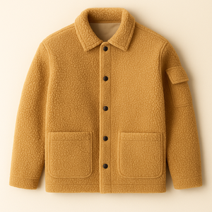 Sweat à capuche en laine à motif uni OEM/ODM, vêtements d'extérieur d'hiver personnalisés pour hommes et femmes, faible MOQ, vente en gros, col roulé - Product Image 1