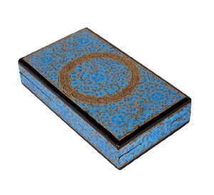 AYAANS-Caja de almacenamiento decorativa de papel cachemir con diseño floral tradicional bordado a mano - Product Image 3