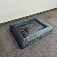 Coussin pour chien et chat écologique de luxe, compressible, toutes saisons, chaud, rectangulaire, XL, amovible, lavable, avec rebond rapide