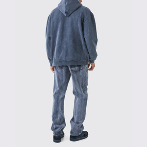Sweat à capuche en coton de haute qualité pour hommes, sweat-shirt à fermeture éclair, fournisseur OEM ODM - Product Image 3
