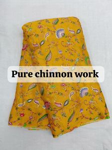 pure viscose chinnon position print with <b>embroidery</b> silk very soft <b>material</b> - Product Image 6