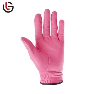High Quality Genuine Sheepskin Cabretta Leather Golf Gloves & <b>Mittens</b> <b>For</b> Men <b>Women</b> Outdoor Sports Hand Right Left Pink White - Product Image 3