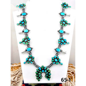 Collar Naja Hecho a Mano del Valle Esmeralda del Suroeste con Turquesa Blanca y Plata de Ley, Joyería Cultural Coleccionable - Product Image 2
