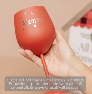 Verres à vin Divris en acier inoxydable rouge 300 ml, écologiques, réutilisables, design minimaliste, gobelets ronds incassables - Product Image 2