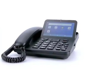 MAXCOMM 4G LTE Android 12 Téléphone de bureau à écran tactile de 5.5 pouces avec caméra 5MP Batterie 3400mAh WhatsApp Terminaux sans fil fixes - Product Image 1