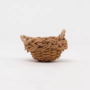 Mini bol à jouets en rotin naturel pour enfants de 5 à 7 ans Faire semblant de cuisine et de jeu sensoriel - Product Image 5