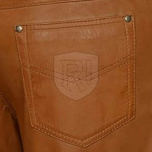 Vêtements décontractés de haute qualité Pantalons en cuir pour hommes Pantalon en cuir Streetwear de couleur unie le plus vendu - Product Image 6