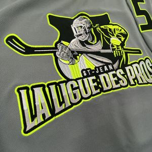 เสื้อทีมฮ็อกกี้พิมพ์ซับลิเมชันชุดทีมฮ็อกกี้น้ำแข็งแบบสั่งทำระบายอากาศป้องกันแบคทีเรียแห้งเร็ว - Product Image 5