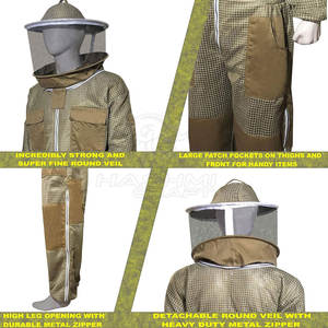 Traje de apicultura resistente y cómodo con guantes para una seguridad total durante el trabajo de apicultura - Product Image 3